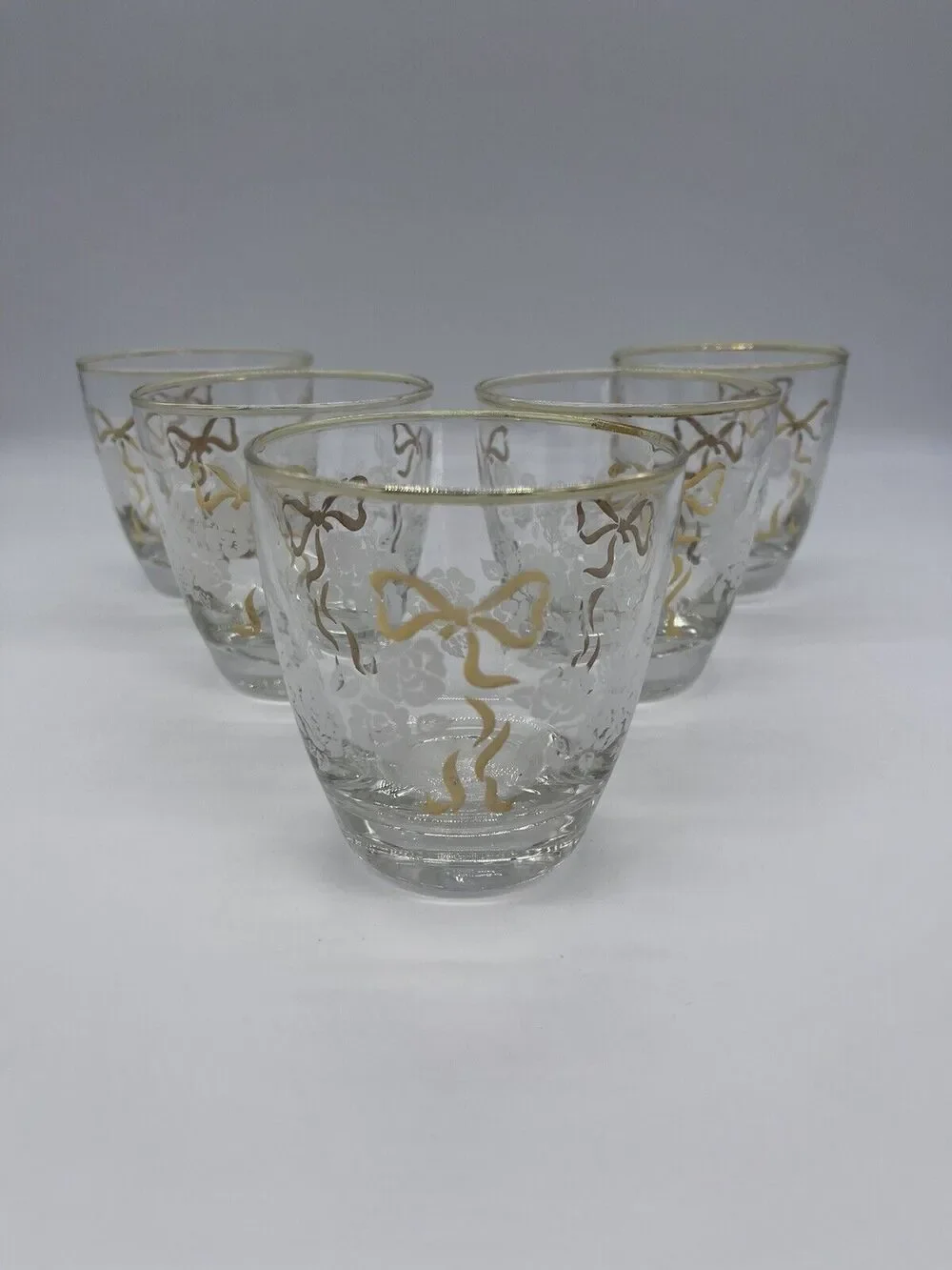 Libbey Rose Classic Lowball Glasses - SET OF 5 CIRCA 1953 Discontinued.